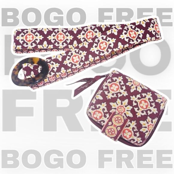 Vera Bradley BOGO FREE SALE Medallion Mini Zip Wallet & Matching Belt - Picture 1 of 10